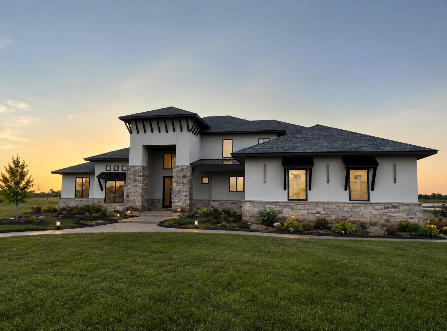Beautifully painted residential home in a Tulsa neighborhood